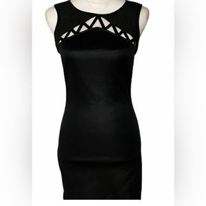 Bebe Black Dress Size small faux leather